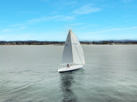 Photo of the Pegasus Racing J-E100 — Starboard view of spinnaker