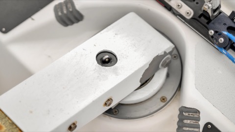 Photo of the Pegasus Racing J-E100 — Rudder kelp cutter