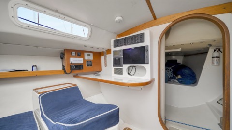Photo of the Pegasus Racing J-E100 — Chart table and electronics