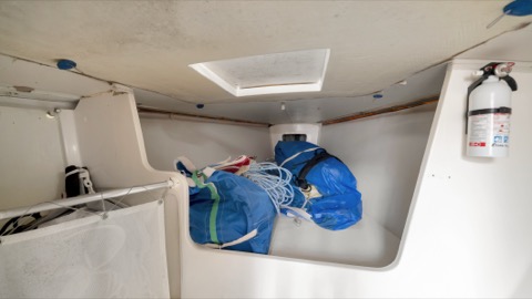 Photo of the Pegasus Racing J-E100 — V-Berth storage