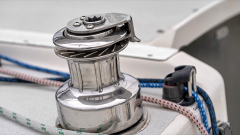 Photo of the Pegasus Racing J-E100 — Electric main halyard winch on cabin top